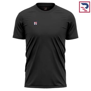 Soccer Shirt Training Wear Half Sleeves - Black