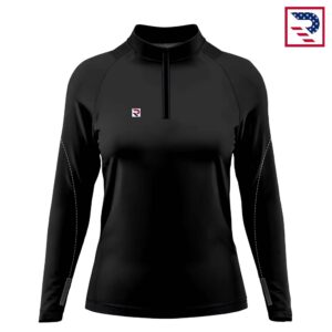 Soccer Women's Half Zipper Jacket - Black