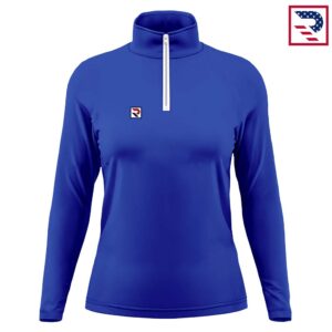 Soccer Women's Half Zip Jacket - Blue