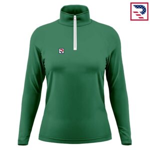 Soccer Women's Half Zip Jacket - Green
