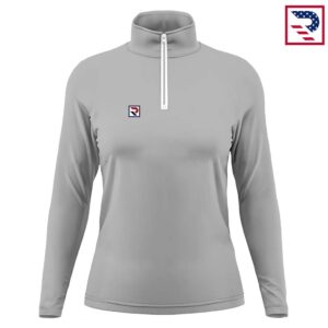 Soccer Women's Half Zip Jacket - Grey
