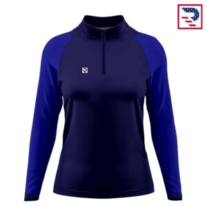 Soccer Women's Half Zipper Jacket - Navy