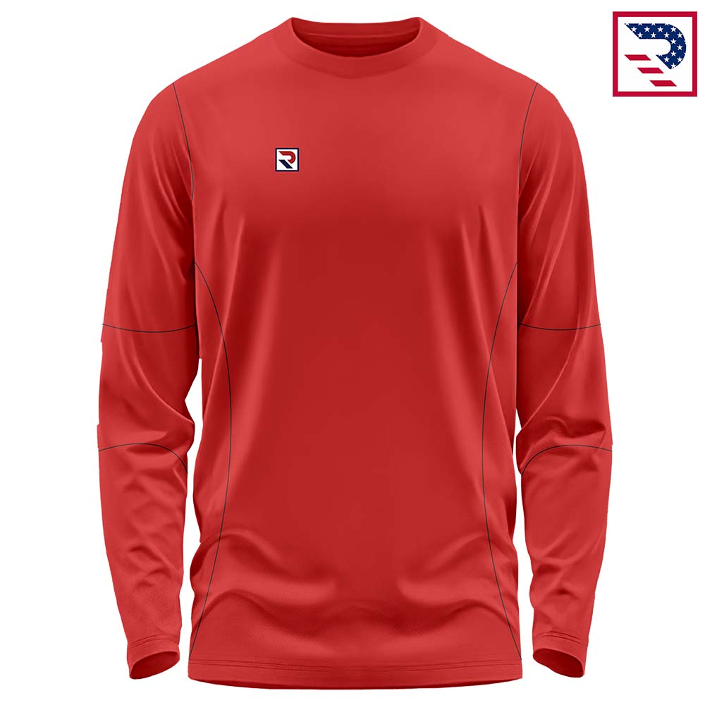 Soccer Shirt Training Wear Full Sleeves - Red