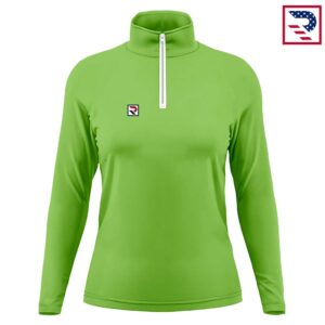 Soccer Women's Half Zip Jacket - Semi Solar Green