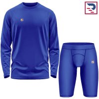 Men's Bodysuit Full Sleeves Shirts and Shorts - Blue