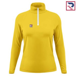 Soccer Women's Half Zip Jacket - Yellow