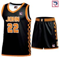 Basketball Uniforms - Black/Orange