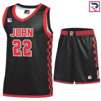 Basketball Uniforms - Black/Red