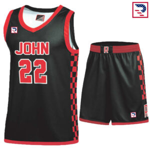 Basketball Uniforms - Black/Red