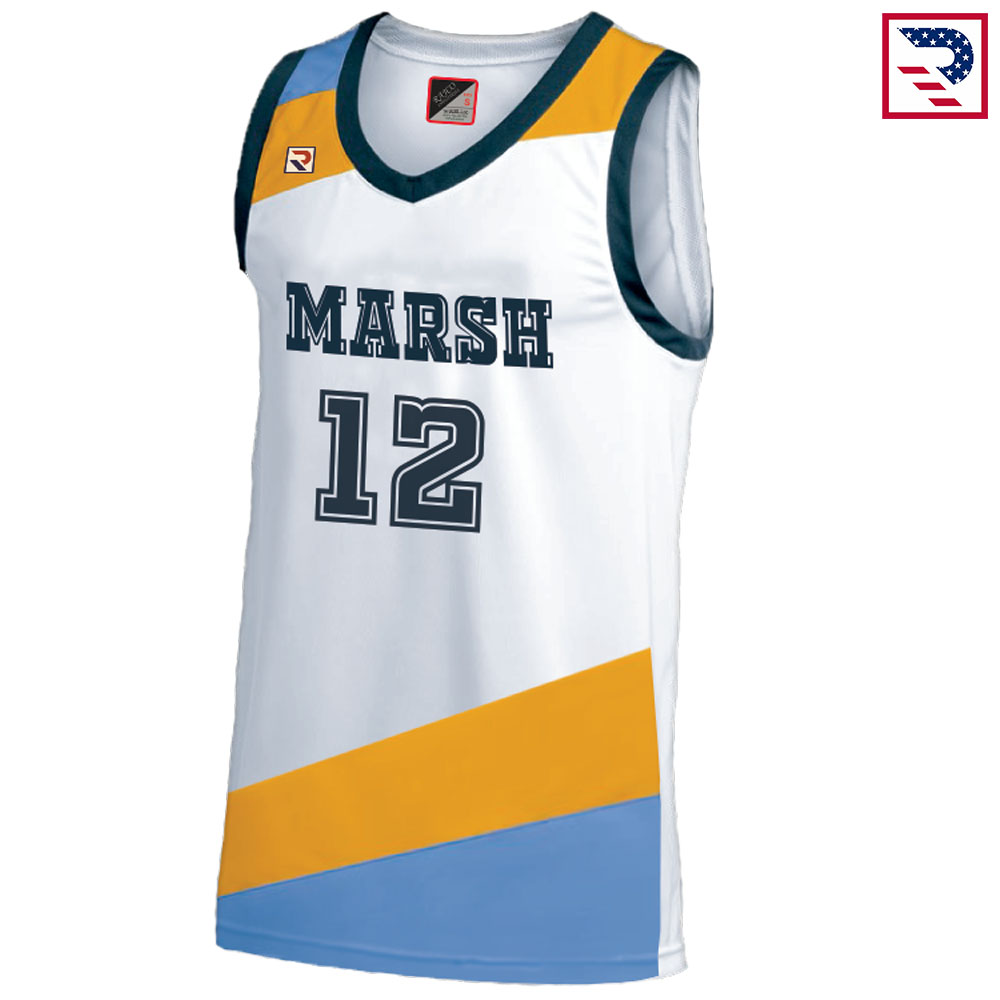 Basketball Uniforms - White/Orange - Image 3