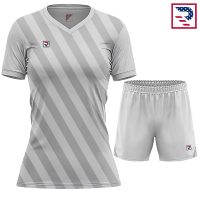 Women's Soccer Uniform Slanted Sublimation - Grey