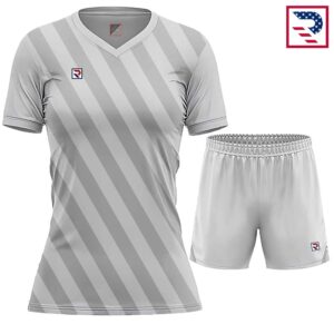 Women's Soccer Uniform Slanted Sublimation - Grey