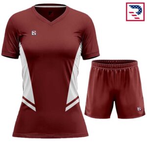 Women's Soccer Uniform Sublimation - Maroon