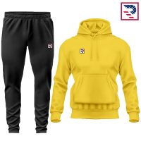 Sports Tracksuit Hoodie & Pant - Yellow/Black