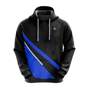 Sublimated Hoodies - Black/Blue/White