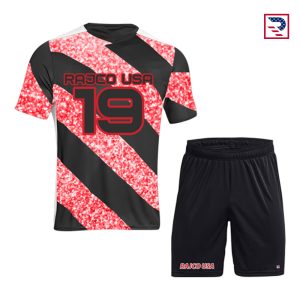 Soccer Wear Jersey and Shorts- Red/ Black