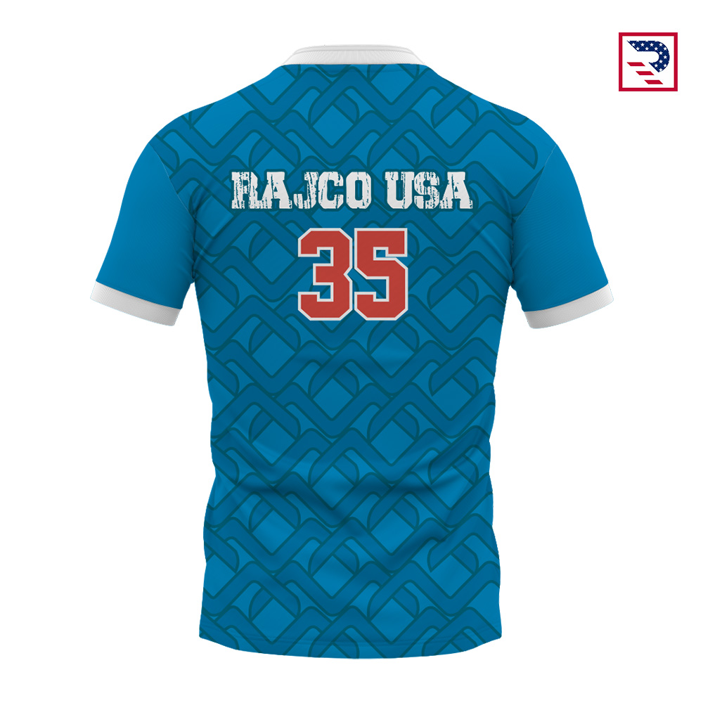 Soccer Blue jersey A Back
