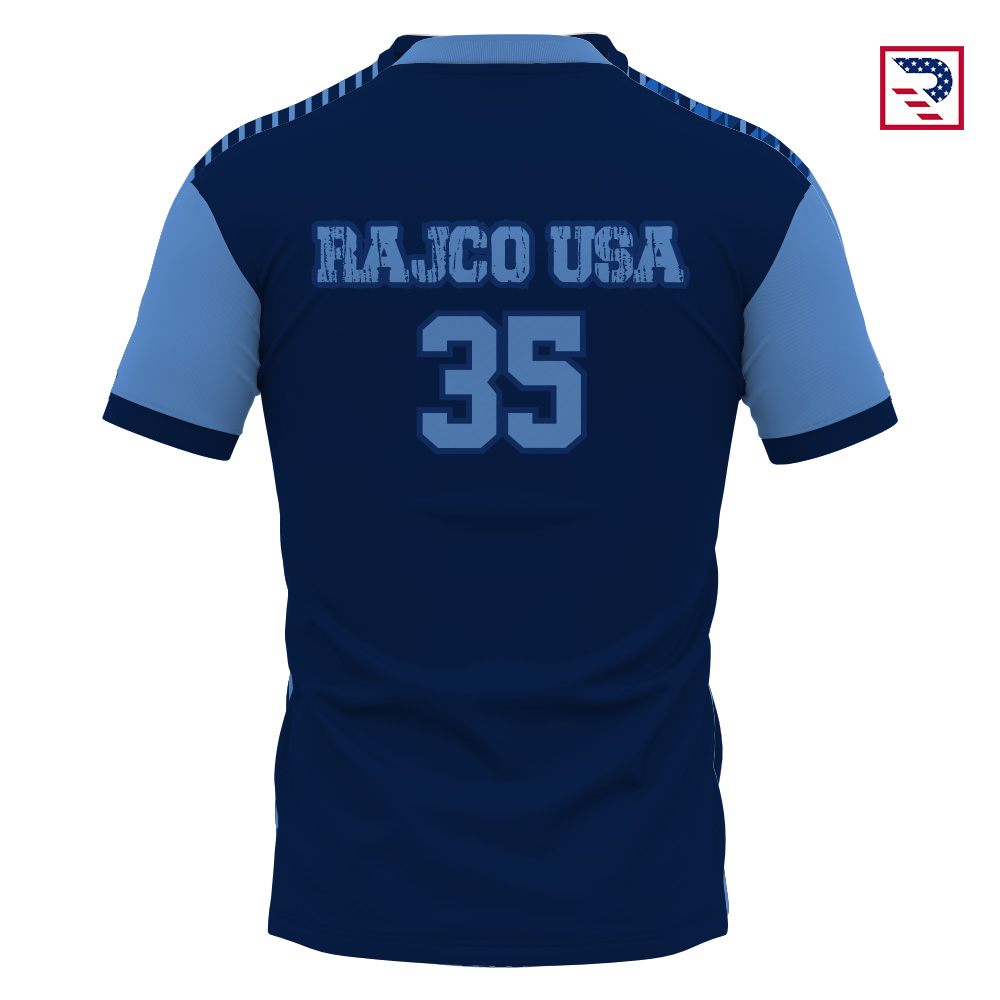 Soccer Jersey blue back