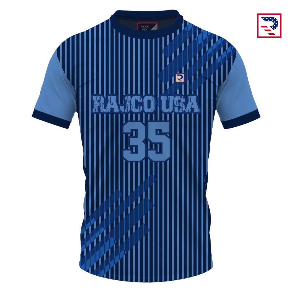 Soccer Jersey blue back