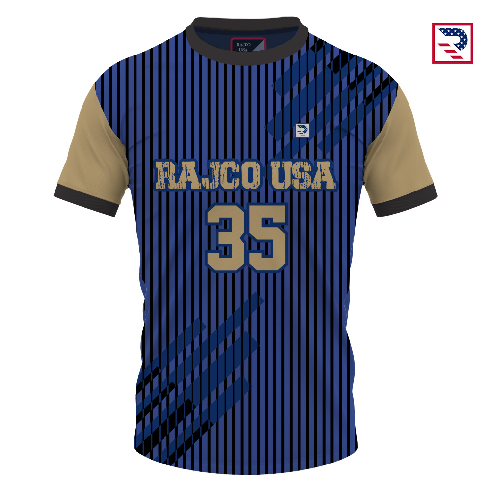 Soccer Jersey blue-gold front