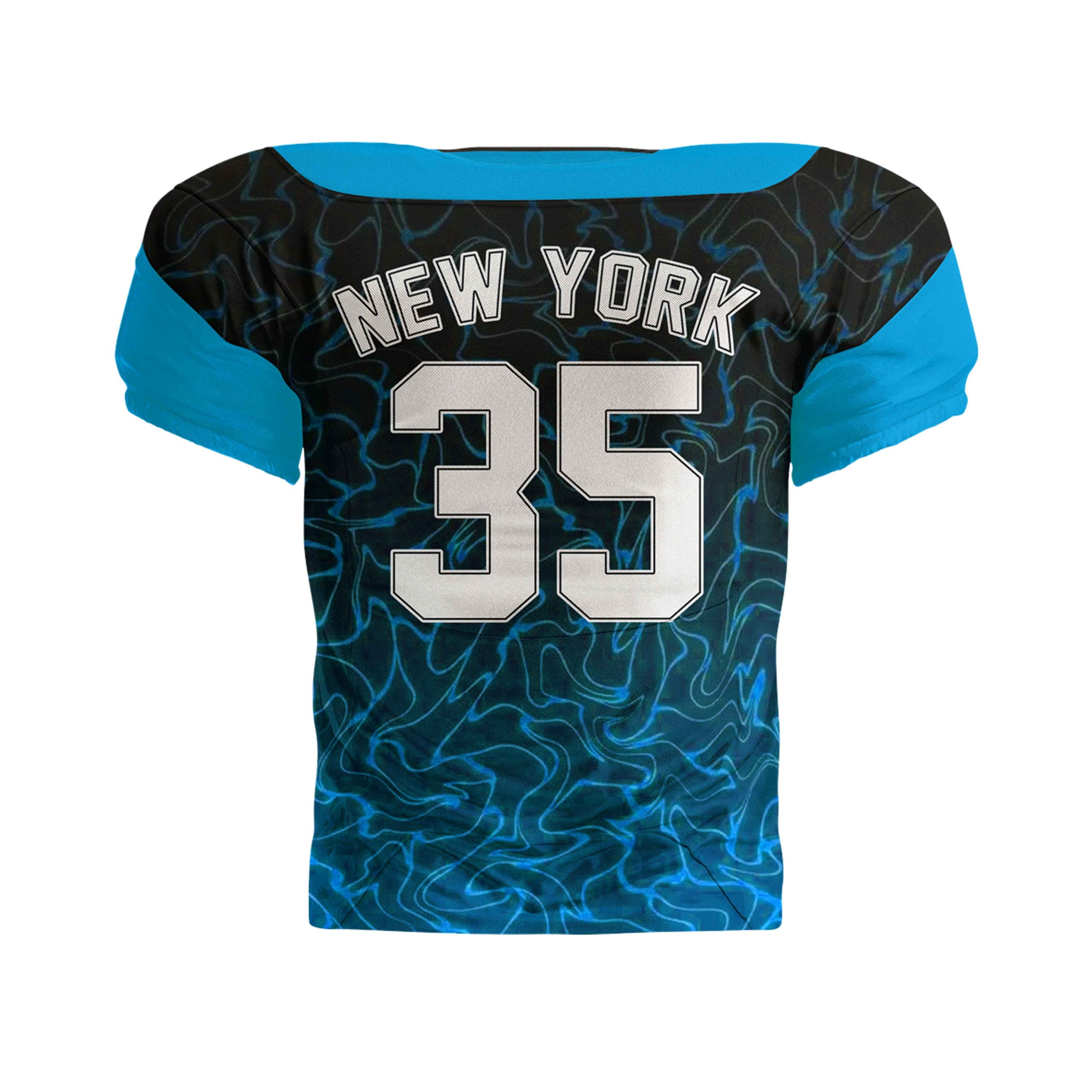 American Football Jersey black-blue back