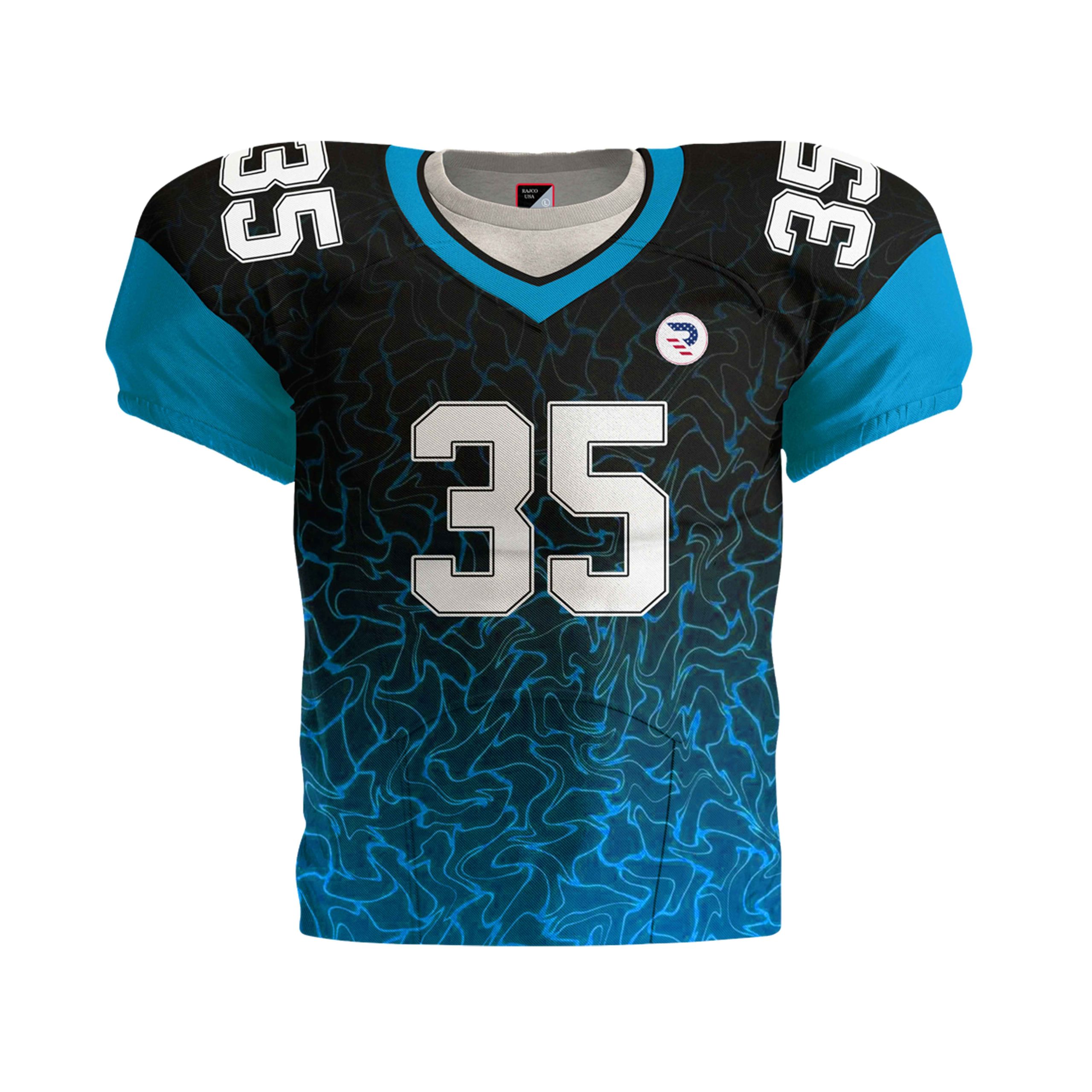 American Football Jersey black-blue