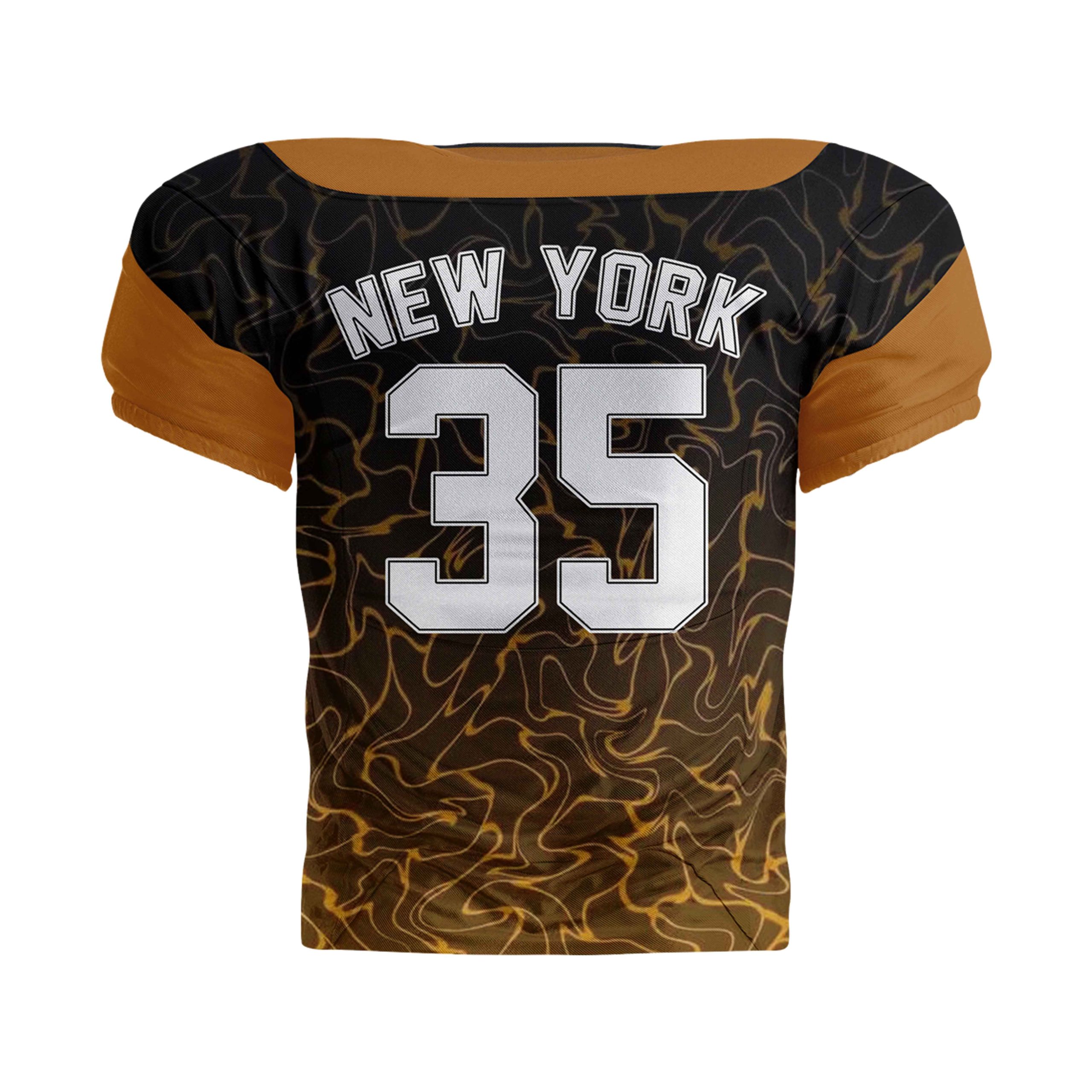 American Football Jersey black-orange back