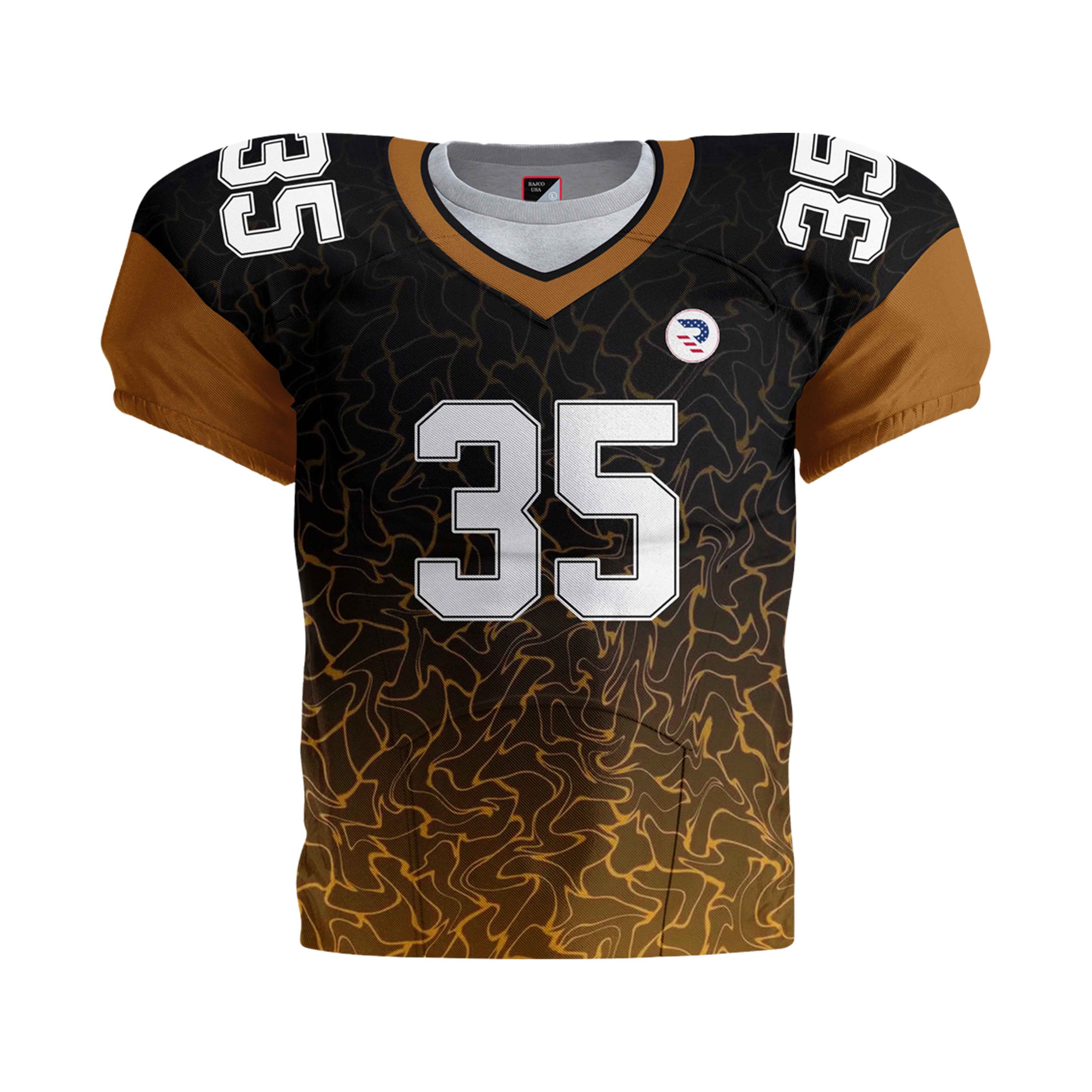 American Football Jersey black-orange