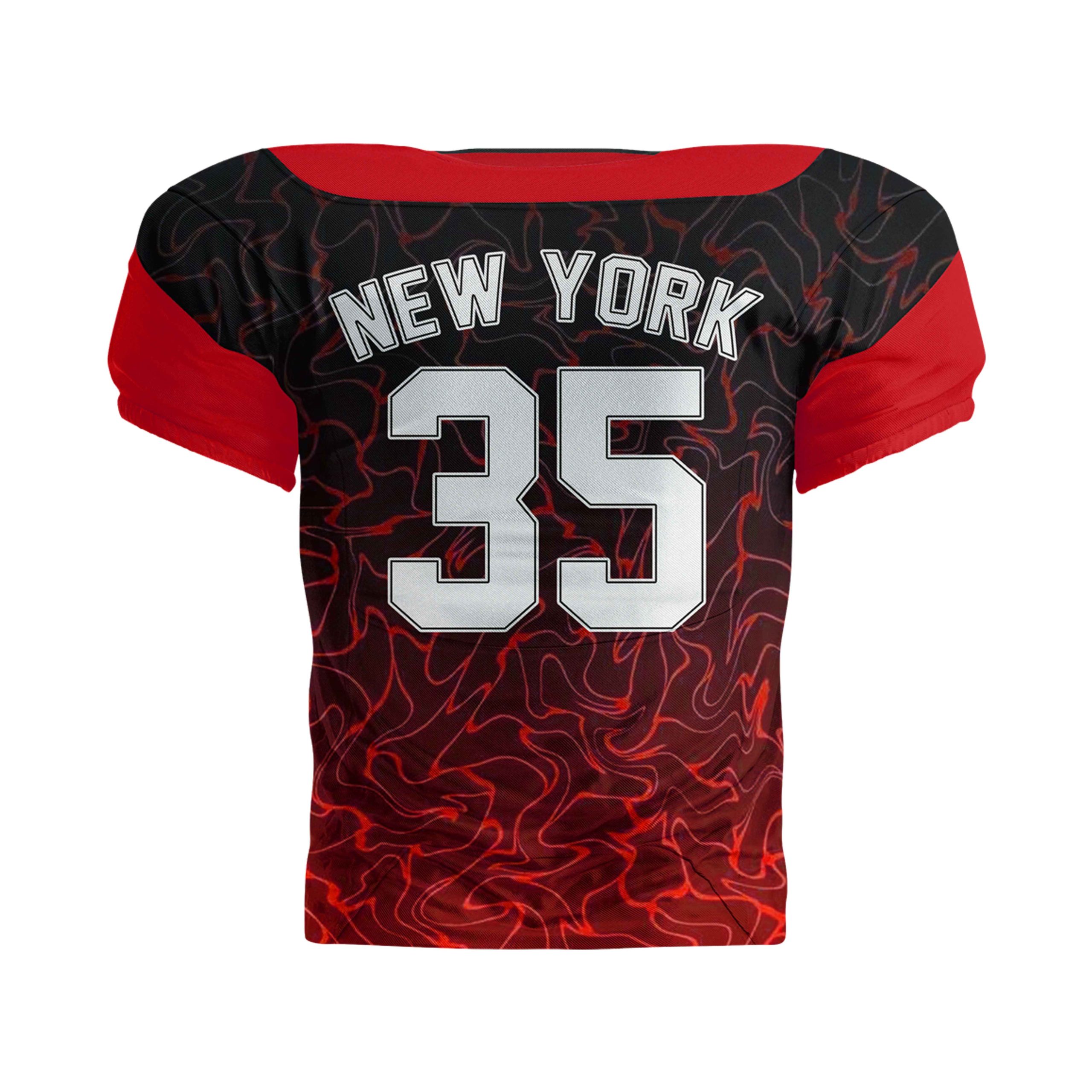 American Football Jersey black-red back