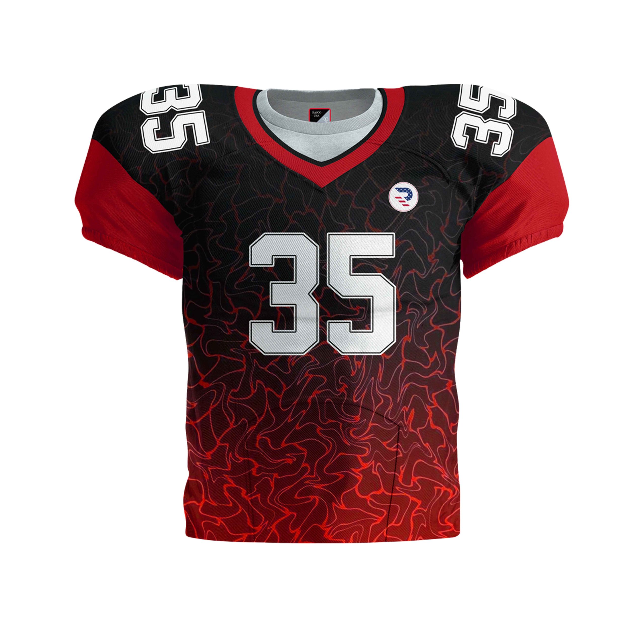 American Football Jersey black-red
