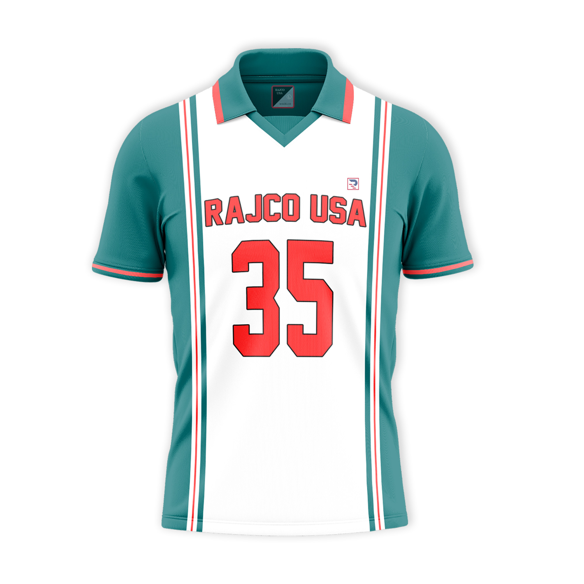 Colar Soccer Jersey Green and White